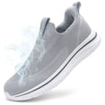 thumbnail image 1 of Sosenfer Men's Breathable Slip on Walking Shoes Hands Free Slip in Sneakers Easy Wear Running Shoes Gray, 1 of 7