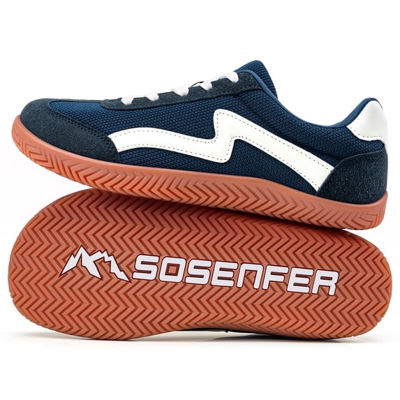 Sosenfer Wide Toe Box Barefoot Sneakers - Men's and Women's Zero Drop Walking Shoes