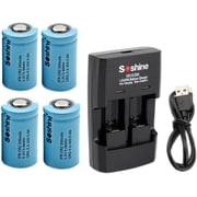 Soshine Rechargeable CR2 General Purpose Batteries Set, 4 Count