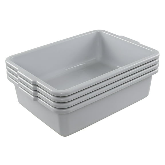 Sosody 24 L Plastic Commercial Bus Tubs, Large Utility Bus Boxes, 4-Pack