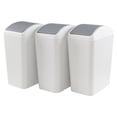 thumbnail image 1 of Sosody 4.5 Gallon Swing Top Garbage Can, Plastic Trash Bin with Lid, 3 Pack, 1 of 7