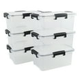 thumbnail image 1 of Sosody 6-Pack 12 Quart Clear Storage Latching Box, Plastic Latch Box with Lid, 1 of 7