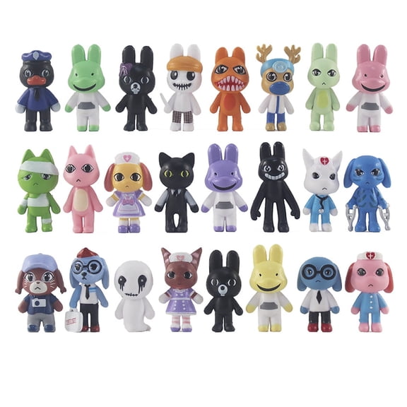 Sosowlight Mini Size Animal Hospital Action Figures 24 Pieces