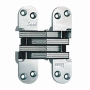 Concealed Hinge, Zamac/Steel, Full Mortise Mounting, 1 3/8 in Leaf W x 5 1/2 in Leaf H 220US26D