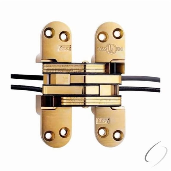 Soss-UIP Allegion 418PTUS4 1.12 x 4.60 in. Heavy Duty Alloy Steel Fire Rated Invisible Hinge - Satin Brass
