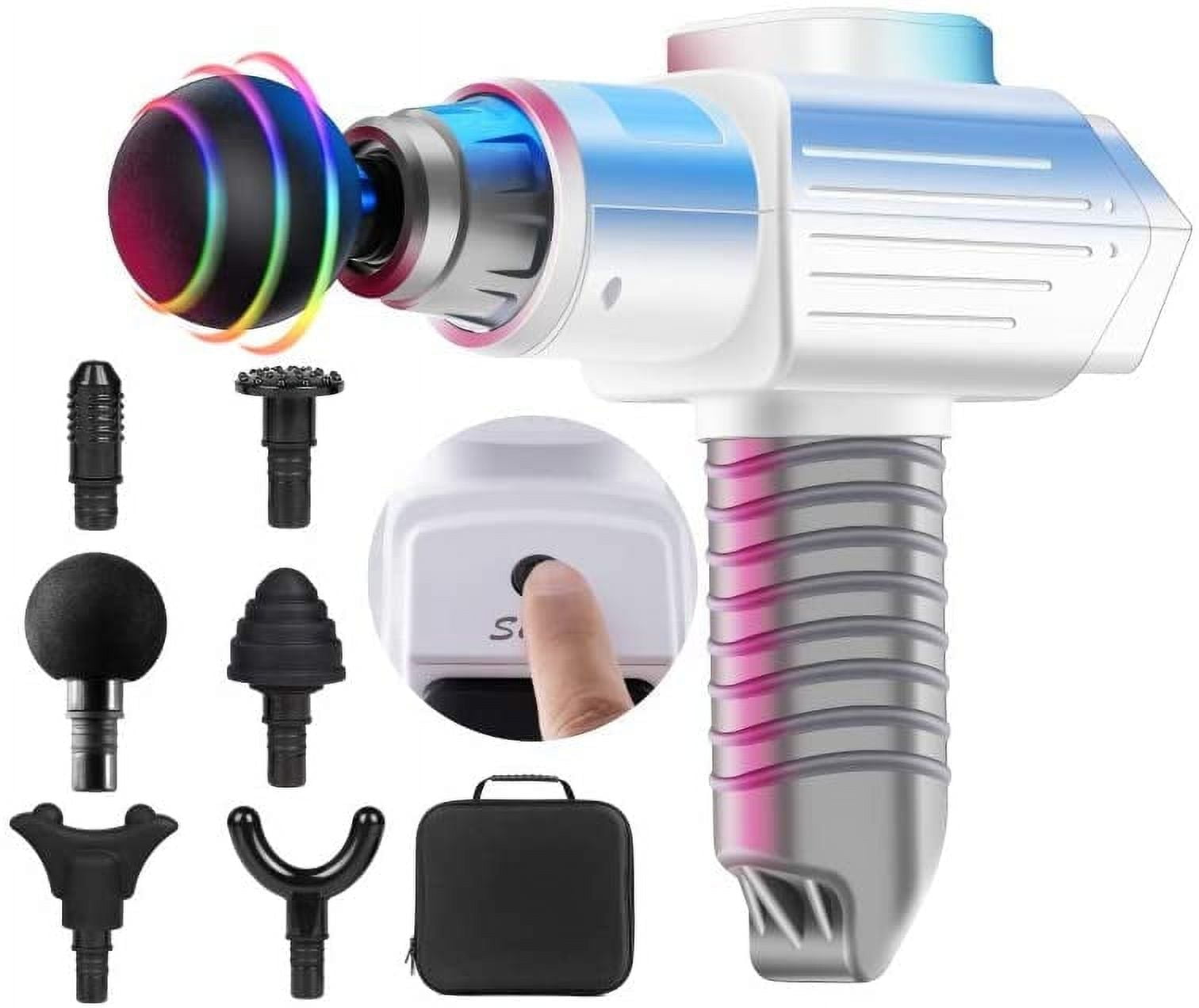 Sotion Muscle Massage Gun Deep Tissue , Percussion Massage Gun for Athletes Body Massager (White) - New