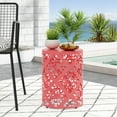 thumbnail image 1 of Soto Metal Outdoor Side Table, Dark Coral, 1 of 6
