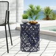 thumbnail image 1 of Soto Metal Outdoor Side Table, Navy Blue, 1 of 5