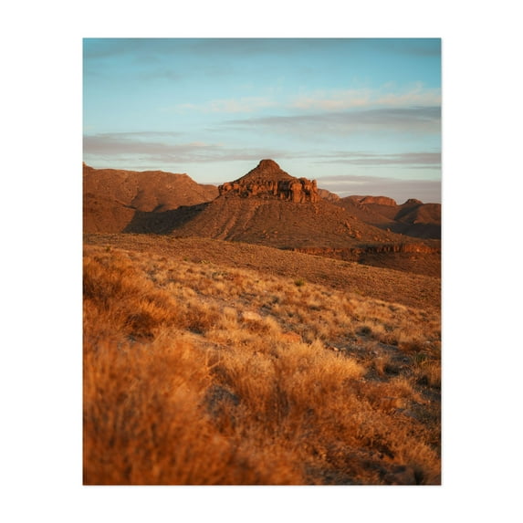 Sotol Vista Overlook, Big Bend - Texas Photography Desert Landscape Nature Mountain Sunset Scenic Rural Unframed Wall Art Print 12 x 16 inches