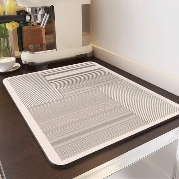 SouMaox Absorbent Draining Mat Quick Drying Surface Dish Drying Pad Moisture Management Floor Cover for Kitchen Dining Living Room Areas