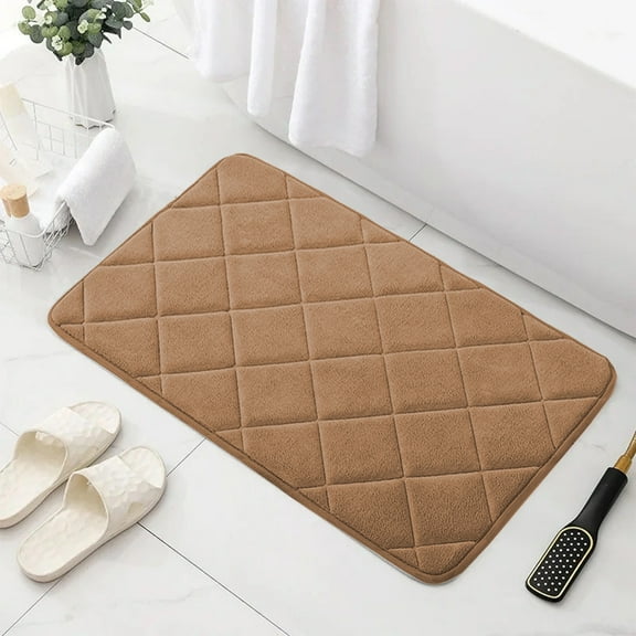 SouMaox Absorbent Floor Mat Geometric Pattern Non Slip Rug Household Carpet Soft Sponge Padding for Bathroom Kitchen Entryway Decor
