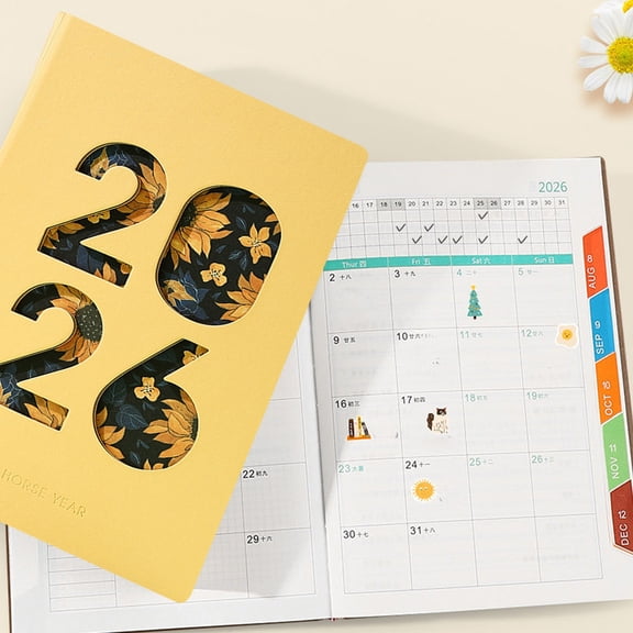 SouMaox Academic Planner, Yearly Organizer, Dated Weekly Monthly Layouts, Goal Setting Task Management, for Professionals Learners