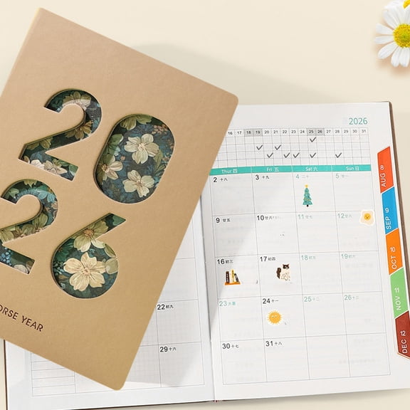 SouMaox Academic Planner, Yearly Organizer, Dated Weekly Monthly Layouts, Goal Setting Task Management, for Professionals Learners