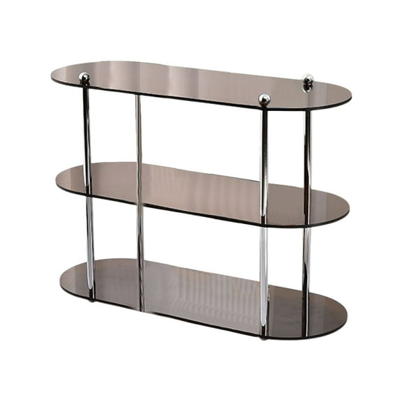 SouMaox Acrylic Cup Rack, Transparent Tiered Design, Durable Desktop Organizer, Versatile Storage Stand for Bathroom Kitchen Surfaces