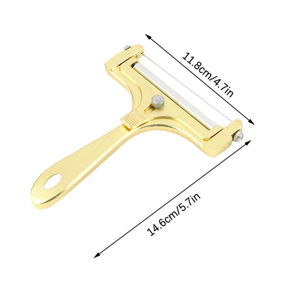SouMaox Adjustable Cheese Slicer Manual Aluminum Alloy Grater Stainless Steel Wire Cutter Ergonomic Handheld Kitchen Tool Slicing Device