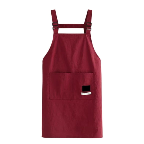 SouMaox Adjustable Kitchen Apron Vest Waterproof Oilproof Cooking Waistcoat Catering Workwear Uniform BBQ Overalls Pockets Unisex Apparel