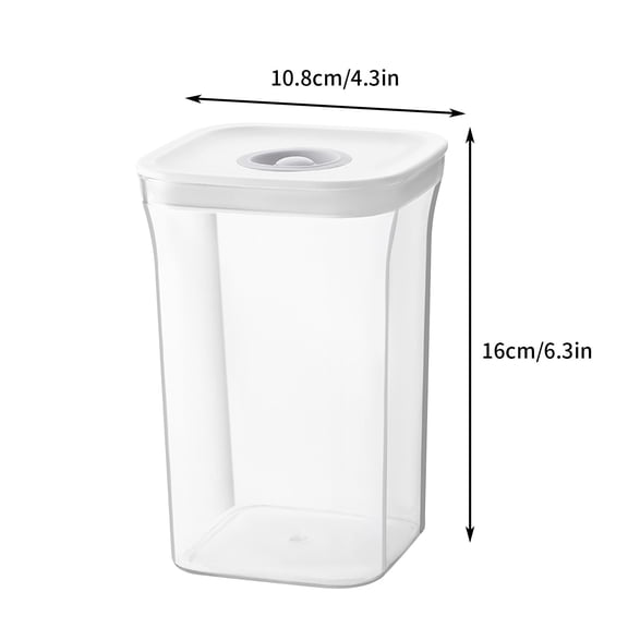 SouMaox Airtight Kitchen Grain Storage Container, Clear Stackable Pantry Organizer Bin, Sealed Cereal Jar, Transparent Dry Goods Tank