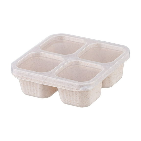 SouMaox Bento Box, Reusable Divided Meal Prep Case, Stackable Snack Organizer, Portable Storage Container for Office Travel Kitchen