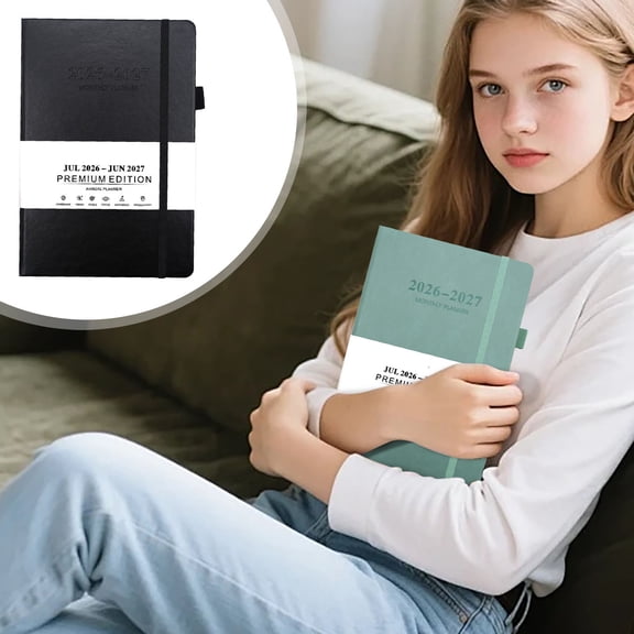 SouMaox Bilingual Planner Notebook Dated Agenda Monthly Calendar Organizer Daily Schedule Task Management for Office Home Travel Use