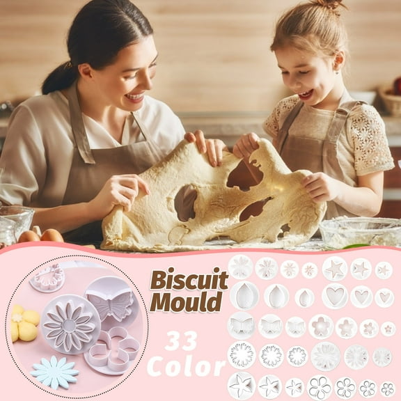 SouMaox Cake Decorating Kit Plunger Cutters Sugarcraft Floral Shapes Pastry Modeling Tools for Creative Home Kitchen Baking