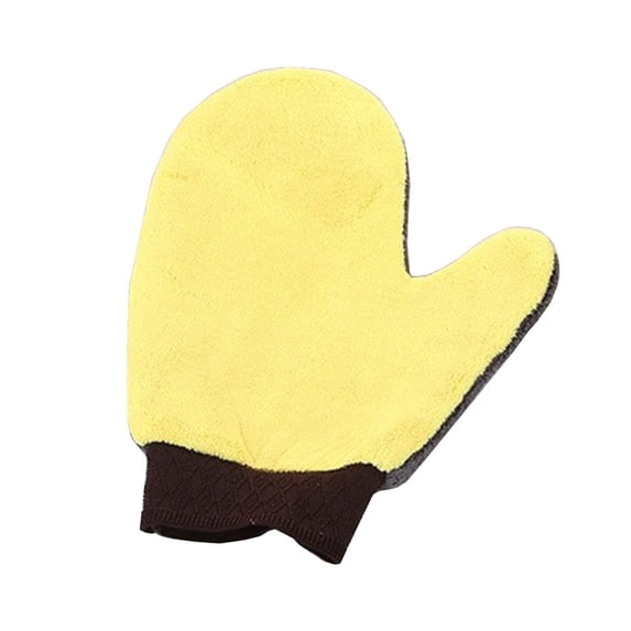 SouMaox Car Wash Mitt Foam Cleaning Glove Microfiber Auto Detailing Mitt High-Density Microfiber Waxing Rag Scratch Resistant Scrubbing Mitt