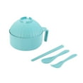 thumbnail image 1 of SouMaox Ceramic Noodle Bowl, Lid Compartment Cutlery Set Portable Soup Basin Lunch Container for Dormitory Apartment Kitchen Dining, 1 of 9