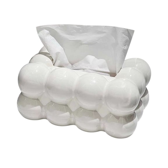 SouMaox Ceramic Tissue Box Cover Abstract Decorative Vase Paper Dispenser Rectangular Vanity Tray Accessory Modern Home Ornament