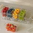 thumbnail image 1 of SouMaox Chilled Fruit Organizer Divided Serving Tray Garnish Station Portable Ice Cooled Container for Outdoor Parties Picnic Bar Use, 1 of 8