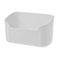 thumbnail image 1 of SouMaox Clear Storage Bin, Sturdy Plastic Construction, Wide Mouth Access, Organizing Daily Palettes Brushes, for Bathroom Vanity Desks, 1 of 6