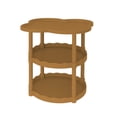 thumbnail image 1 of SouMaox Cloud Shape Sofa Side Table Rolling Storage Shelf Small Coffee Desk Cream Style Nightstand Mobile Utility Cart End Table, 1 of 8