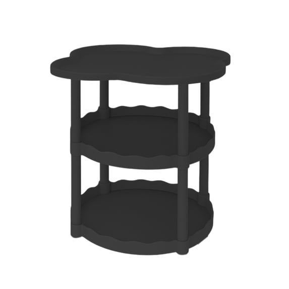 SouMaox Cloud Shape Sofa Side Table Rolling Storage Shelf Small Coffee Desk Cream Style Nightstand Mobile Utility Cart End Table
