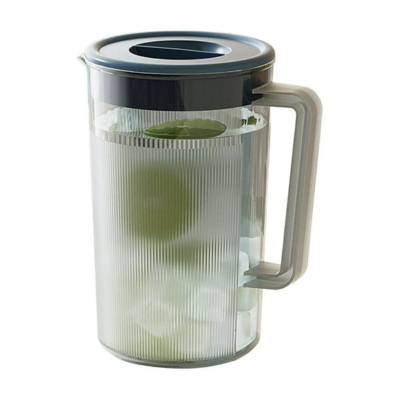 SouMaox Cold Beverage Pitcher, Large Capacity Resilient Plastic, Easy Pour Spout Handle, Refreshing Juice Service for Kitchen Home Parties