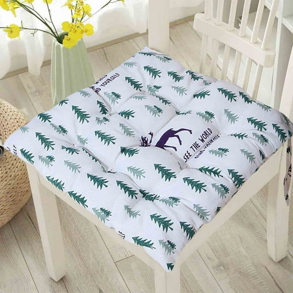 SouMaox Corduroy Chair Cushion Thickened Solid Color Square Seat Pad, Breathable Textured Corn Kernel Tufted Floor Pillow, Office Seating