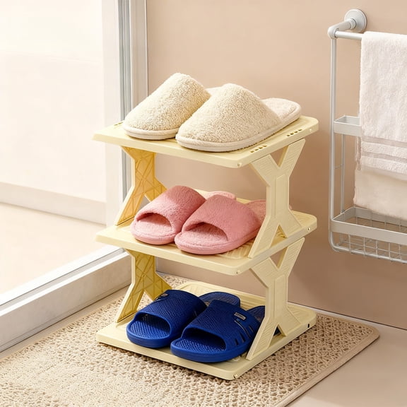 SouMaox Corner Shoe Rack Thickened Widened Tiered Design Easy Assembly Removable Storage Cabinet for Entryway Mudroom Apartment Closet