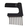 thumbnail image 1 of SouMaox Crinkle Cutter Vegetable Slicer Stainless Steel Wavy Chopper Potato Fry Blade Kitchen Tool Manual Garnishing Kit Sharp Slicing, 1 of 9