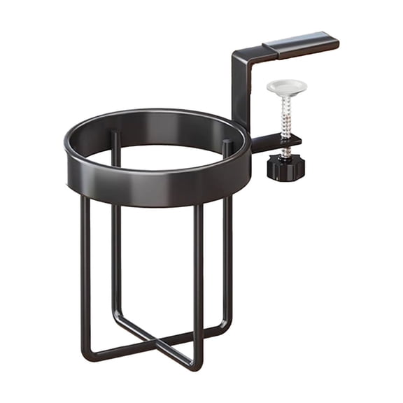 SouMaox Desk Side Cup Holders, Iron Hanging Rack, Clamp on Design, Stable Drink Storage, for Office Gaming Tables Kitchen Counter Surfaces