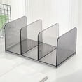 thumbnail image 1 of SouMaox Desktop Book Organizer, Clear Acrylic File Rack, Space-Saving Storage Solution, Office Desk Accessory, Home and Office Use, 1 of 8