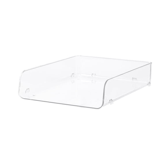 SouMaox Desktop File Organizer Stackable Clear Acrylic Tray Efficient Document Management for Office Table Workspace Organization System