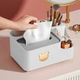 thumbnail image 1 of SouMaox Desktop Organizer Box, Multifunctional Compartment Tissue Holder, Home Storage Caddy for Coffee Table Office Desk Apartment Decor, 1 of 7
