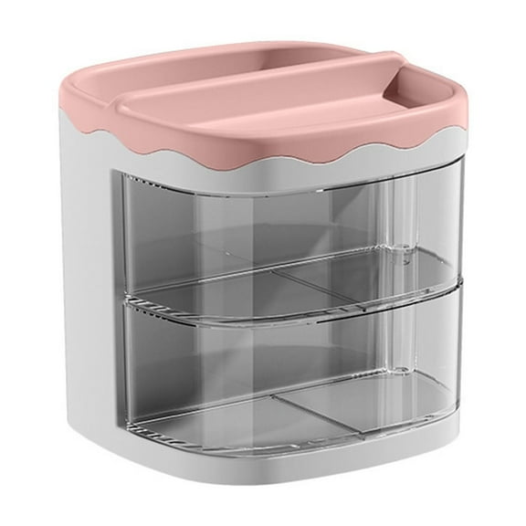 SouMaox Desktop Organizer Box, Sliding Drawer Design, Clear Sorting Compartments, Stationery Sundries Storage for Home Office Workspaces