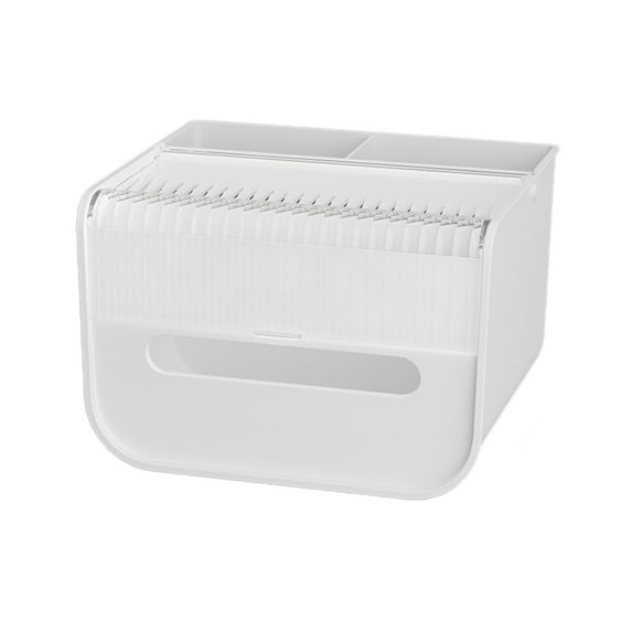 SouMaox Desktop Stationery Organizer, Flip Lid Design, Minimalist Aesthetic, Office Supplies Sorting, for Home Workspace Dining Table