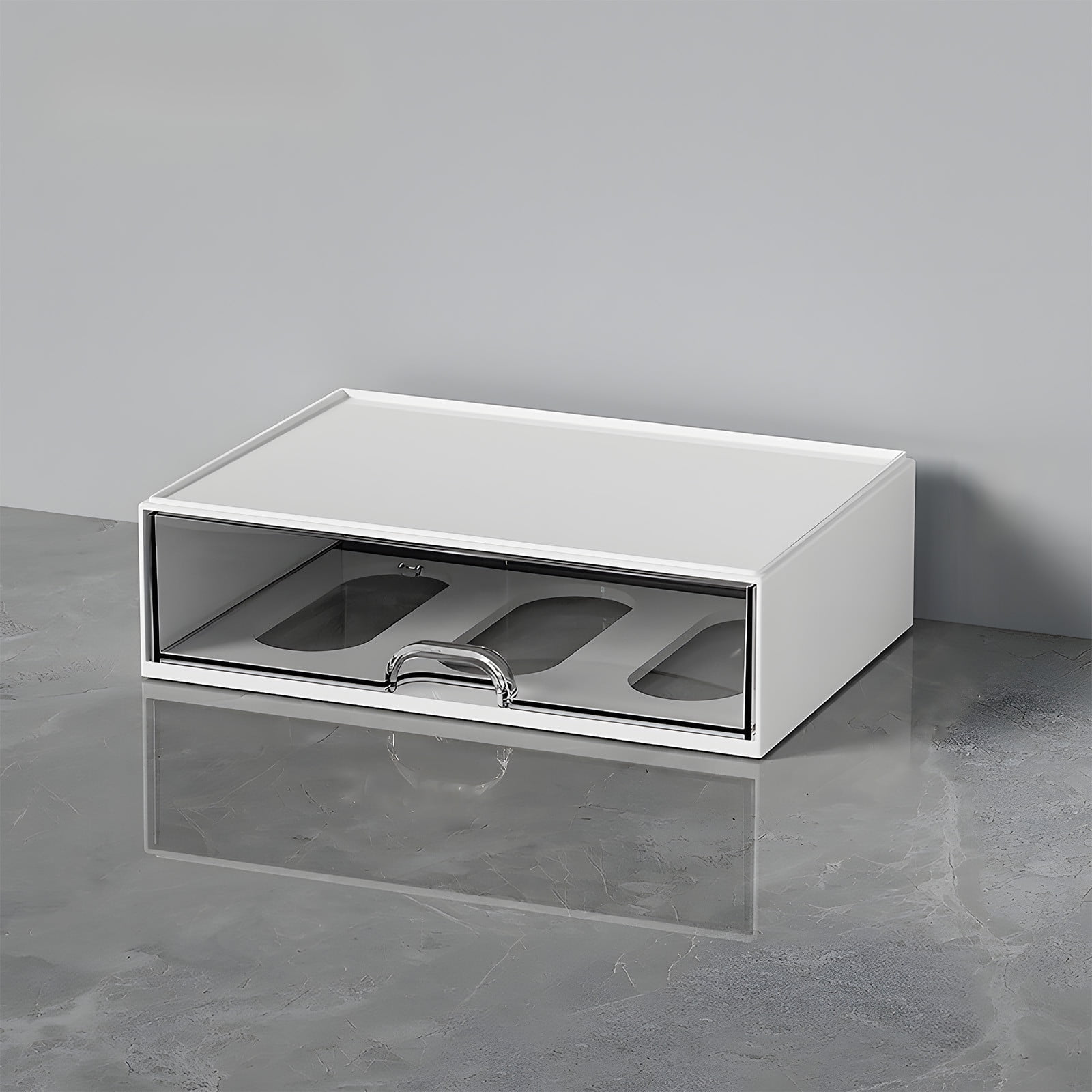 Ox Box Stackable SouMaox Desktop Storage Box, Transparent Stackable Drawers, Desktop ...