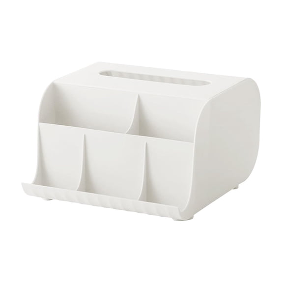 SouMaox Desktop Tissue Box, Multifunctional Storage Compartment, Modern Minimalist Design, Organize Small Items for Home Office Environment