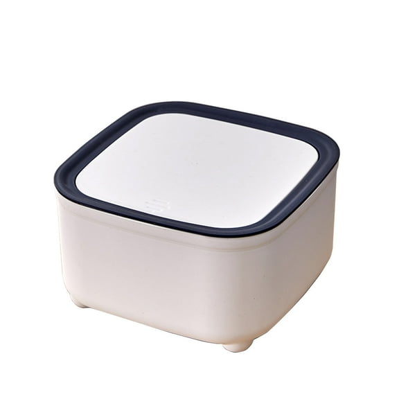 SouMaox Desktop Trash Can, Slim Garbage Bin, Push Lid Wastebasket, Modern Office Refuse Container, Small Space Kitchen Rubbish Bucket