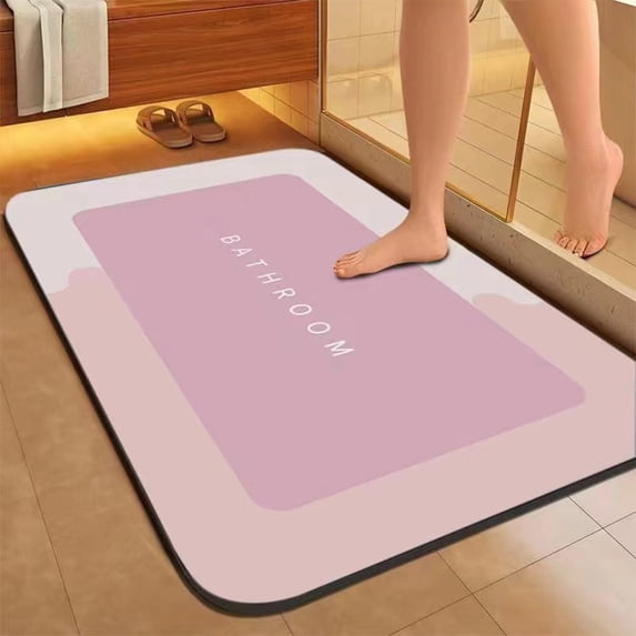 SouMaox Diatomaceous Earth Rug, Quick Drying Absorbent Floor Mat, Non Slip Surface for Vanity Bathtub Entryway