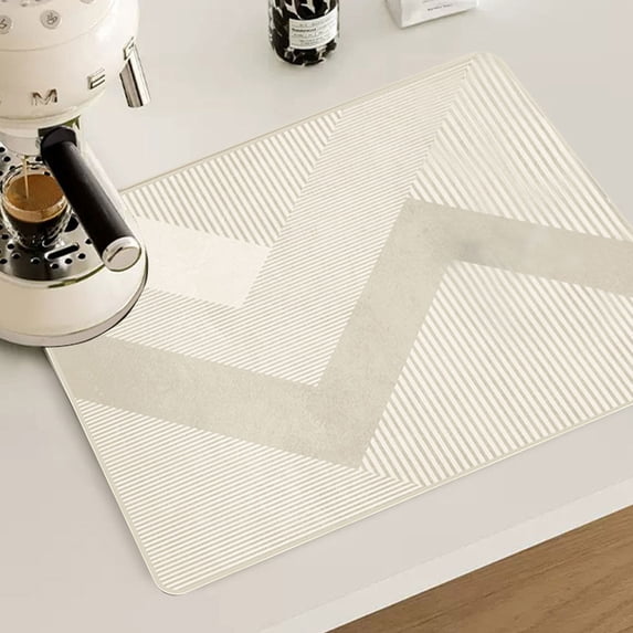 SouMaox Diatomite Countertop Mat Rapid Drying Absorbent Pad Thermal Insulation Surface Guard for Modern Kitchen Organization Workspace