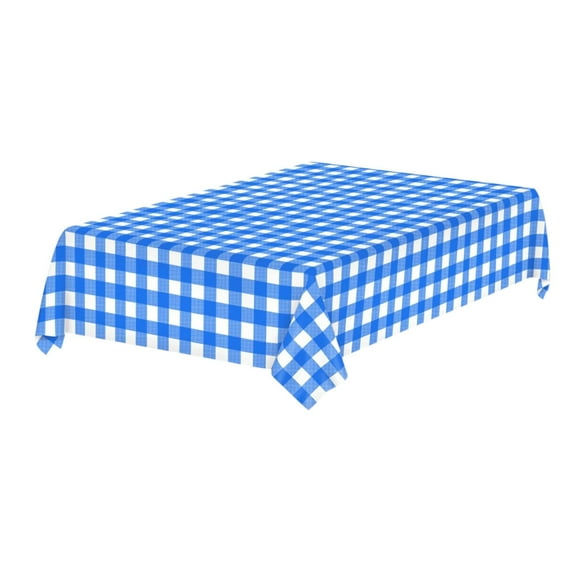 SouMaox Disposable Plaid Plastic Tablecloth Waterproof Oilproof Gingham Table Cover Party Dining Decoration Modern Versatile Table Overlay