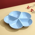 thumbnail image 1 of SouMaox Divided Appetizer Platter Lightweight Wheat Straw Snack Container Multi Compartment Serving Tray for Party Hosting Dessert Display, 1 of 8