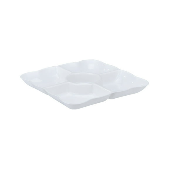 SouMaox Divided Fruit Tray, Detachable Multi Layer Design, Space Saving Partitioned Storage, Serving Candy Melon Snacks for Home Parties