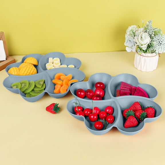 SouMaox Divided Nut Tray Multi Compartment Snack Container Plastic Food Platter Serving Sweets for Home Party Living Room Table Decor